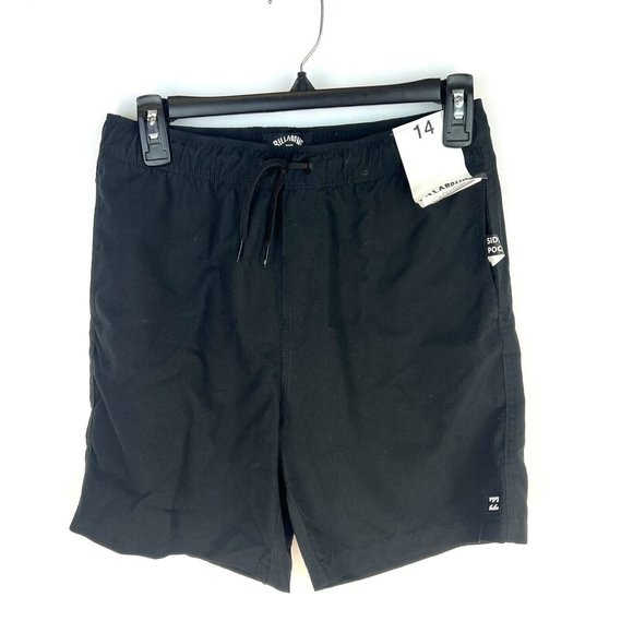 Billabong Boy’s Black Elastic Waist Board Shorts Size Large